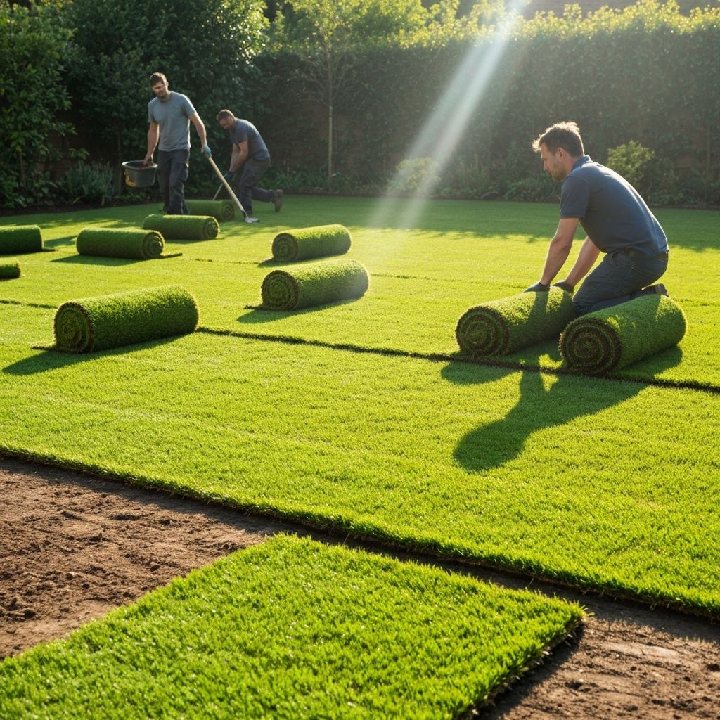 Professional turf laying